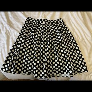 Black with white polka dots skirt